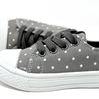 Dotted Canvas Low, Grey