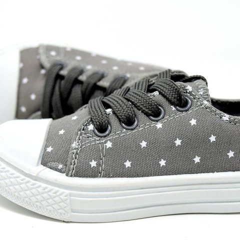 Dotted Canvas Low, Grey